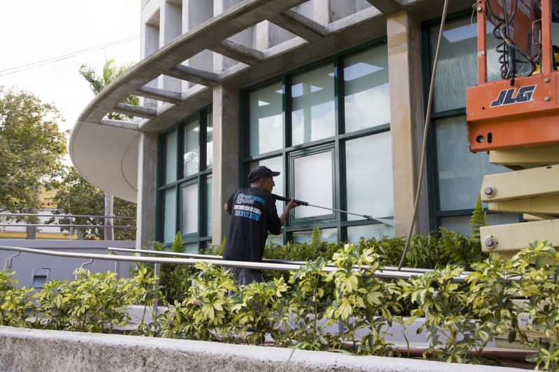 Freshly Power Washed Facades