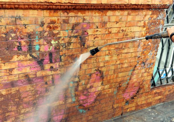 Brick Graffiti Cleaning in Chula Vista